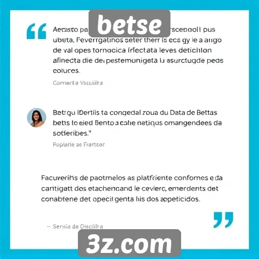Depoimentos de usuários sobre a experiência no betse